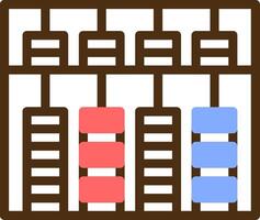 Abacus Color Filled Icon vector