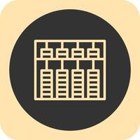 Abacus Linear Round Icon vector
