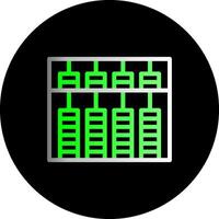 Abacus Dual Gradient Circle Icon vector