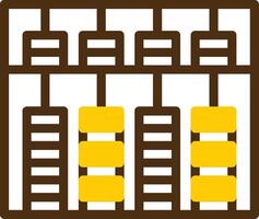 Abacus Yellow Lieanr Circle Icon vector