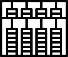 Abacus Line Icon vector