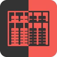 Abacus Red Inverse Icon vector
