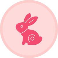 Jade Rabbit Multicolor Circle Icon vector