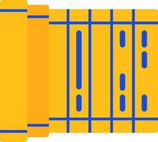 bambú Desplazarse plano dos color icono vector