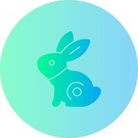 Jade Rabbit Gradient Circle Icon vector