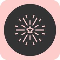 Firework Linear Round Icon vector