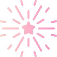 Firework Solid Multi Gradient Icon vector