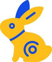 Jade Rabbit Flat Two color Icon vector