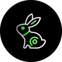 Jade Rabbit Dual Gradient Circle Icon vector