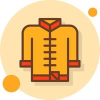 Tang Suit Filled Shadow Cirlce Icon vector