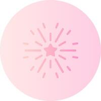 Firework Gradient Circle Icon vector