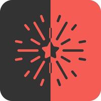 Firework Red Inverse Icon vector