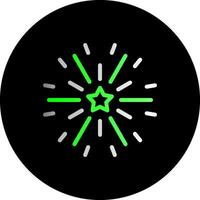 Firework Dual Gradient Circle Icon vector