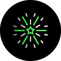 Firework Dual Gradient Circle Icon vector