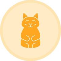 Prosperity Cat Multicolor Circle Icon vector