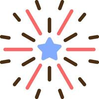Firework Color Filled Icon vector