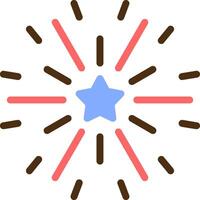 Firework Color Filled Icon vector