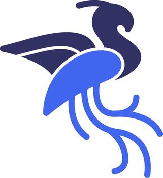 Phoenix Solid Two Color Icon vector