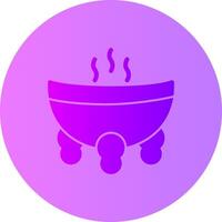 Incense Burner Gradient Circle Icon vector