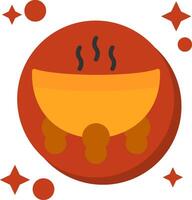 Incense Burner Tailed Color Icon vector