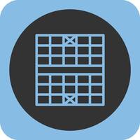 Chess Board Linear Round Icon vector