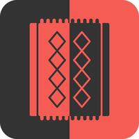 Red Carpet Red Inverse Icon vector