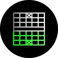 Chess Board Dual Gradient Circle Icon vector