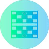 Chess Board Gradient Circle Icon vector