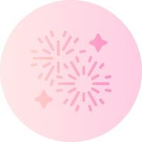 Firework Display Gradient Circle Icon vector