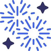 Firework Display Solid Two Color Icon vector