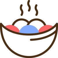 Yuanxiao Color Filled Icon vector