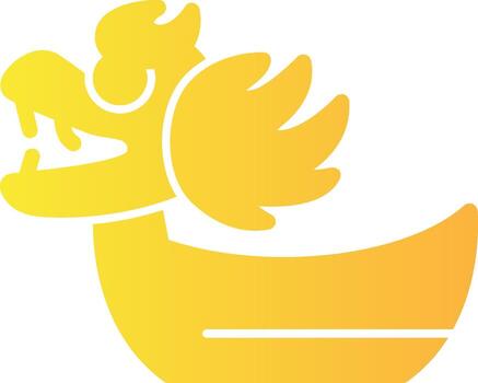 Dragon Boat Solid Multi Gradient Icon vector