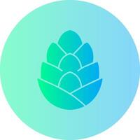 Pine Cone Gradient Circle Icon vector