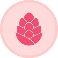 Pine Cone Multicolor Circle Icon vector