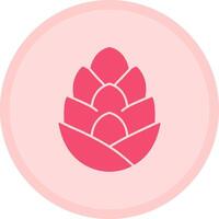 Pine Cone Multicolor Circle Icon vector