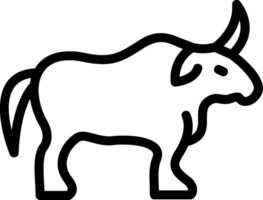 Year of the Ox Line Icon vector