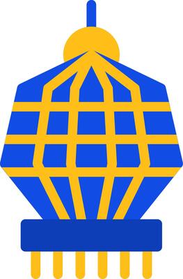 Prosperity Lamp Flat Two color Icon