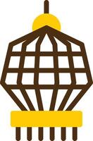 Prosperity Lamp Yellow Lieanr Circle Icon vector