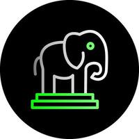 Auspicious Elephant Dual Gradient Circle Icon vector