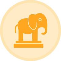 Auspicious Elephant Multicolor Circle Icon vector