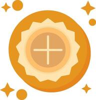 Moon Cake Tailed Color Icon vector