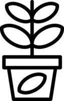 Jade Plant Line Icon vector