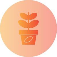 Jade Plant Gradient Circle Icon vector