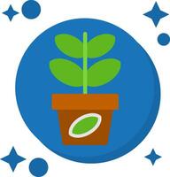 Jade Plant Tailed Color Icon vector