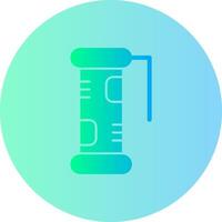 Jade Scroll Gradient Circle Icon vector