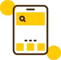 Search Yellow Lieanr Circle Icon vector