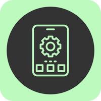 Settings Linear Round Icon vector