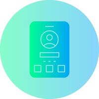 User Gradient Circle Icon vector