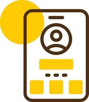 User Yellow Lieanr Circle Icon vector