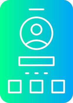usuario sólido multi degradado icono vector